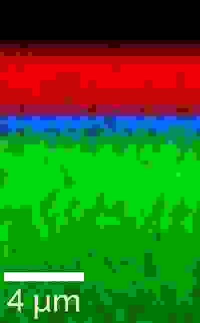 Raman depth scan of an epitaxially overgrown SiC wafer