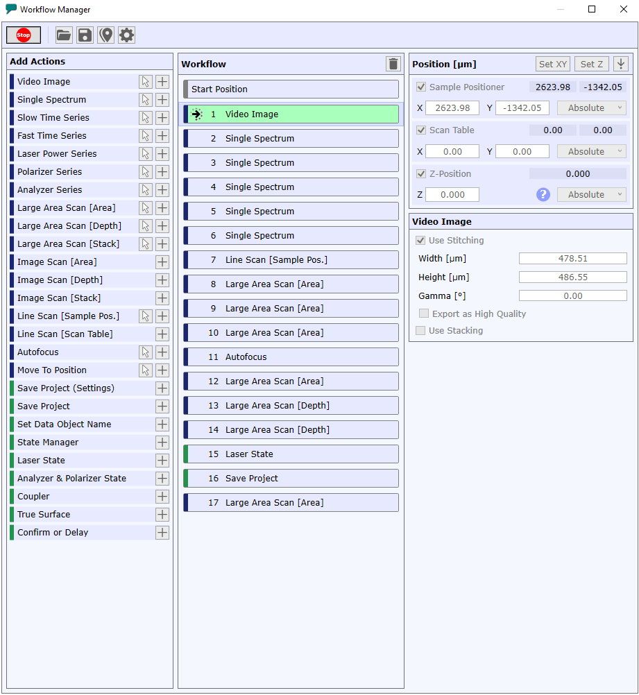 Workflow Manager user interface 